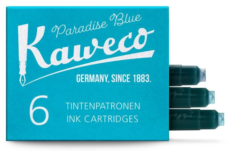 Набор картриджей для перьевой ручки KAWECO Paradise Blue 6 шт. в картонной упаковке  #1