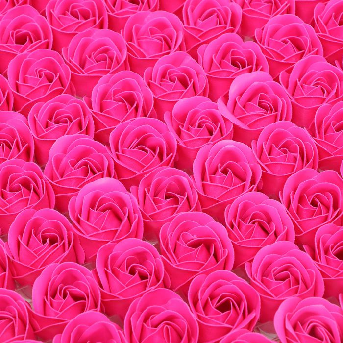 Розы мыльные фуксия, набор 81 шт #1