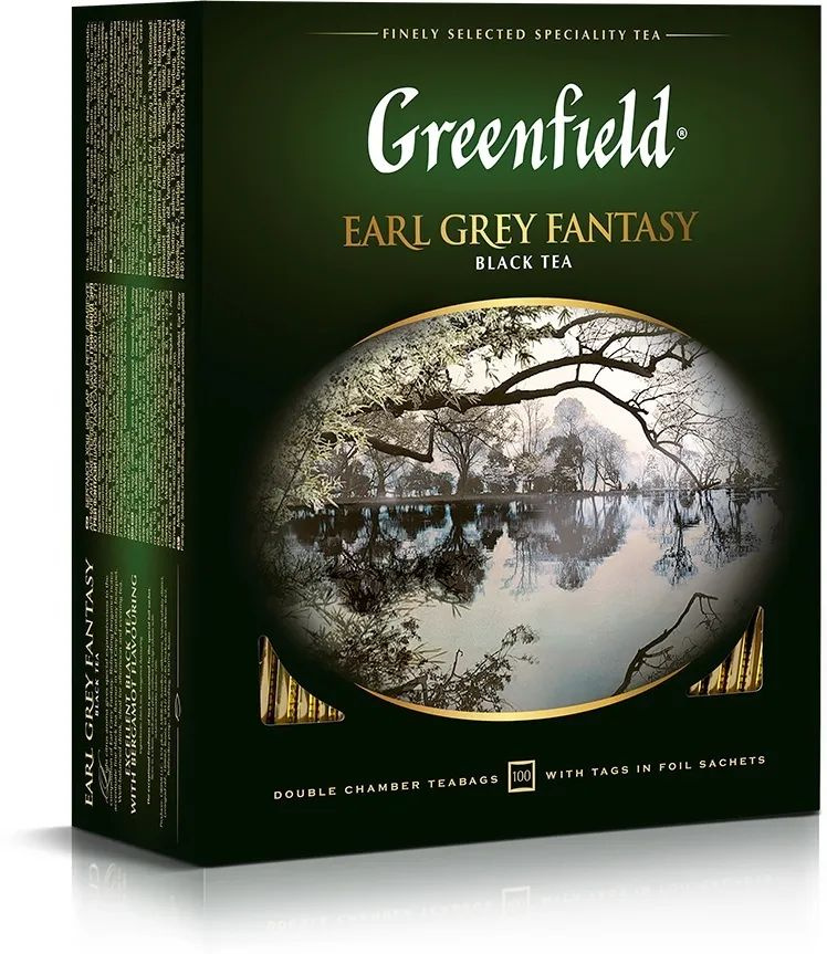 Чай Greenfield Earl Grey Fantasy черный в пакетиках, 200г #1