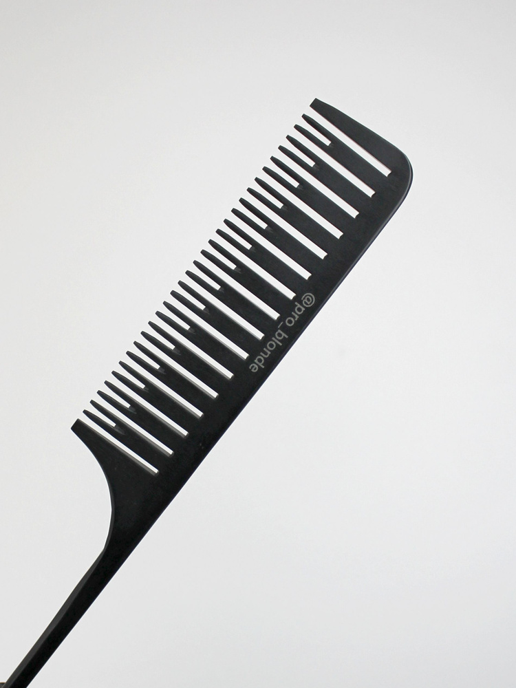 Расческа для крупного мелирования и окрашивания волос (черная)  #1