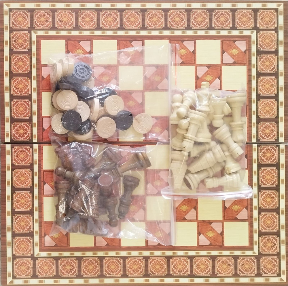 Настольные и карточные игры > Набор: шахматы, шашки, нарды  #1