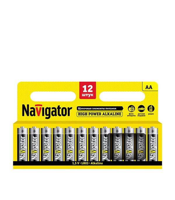 Батарейка Navigator АА пальчиковая LR6 1,5 В (12 шт.) #1