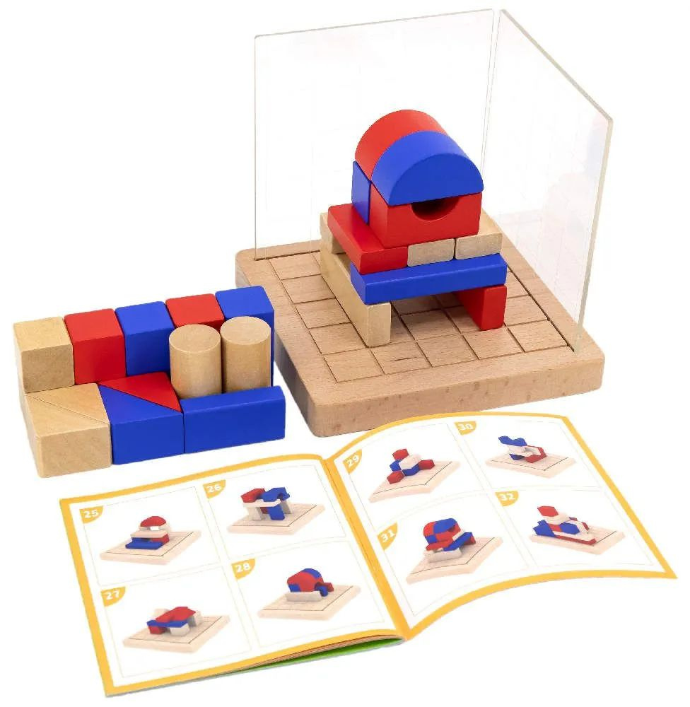 Развивающие игрушки из дерева Viga Toys Конструктор "Строительные блоки" 3D (26 деталей) в коробке  #1