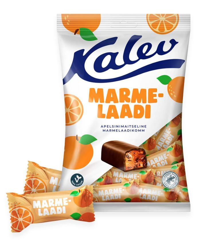 Kalev конфеты мармеладные со вкусом апельсина 175гр (Эстония)  #1