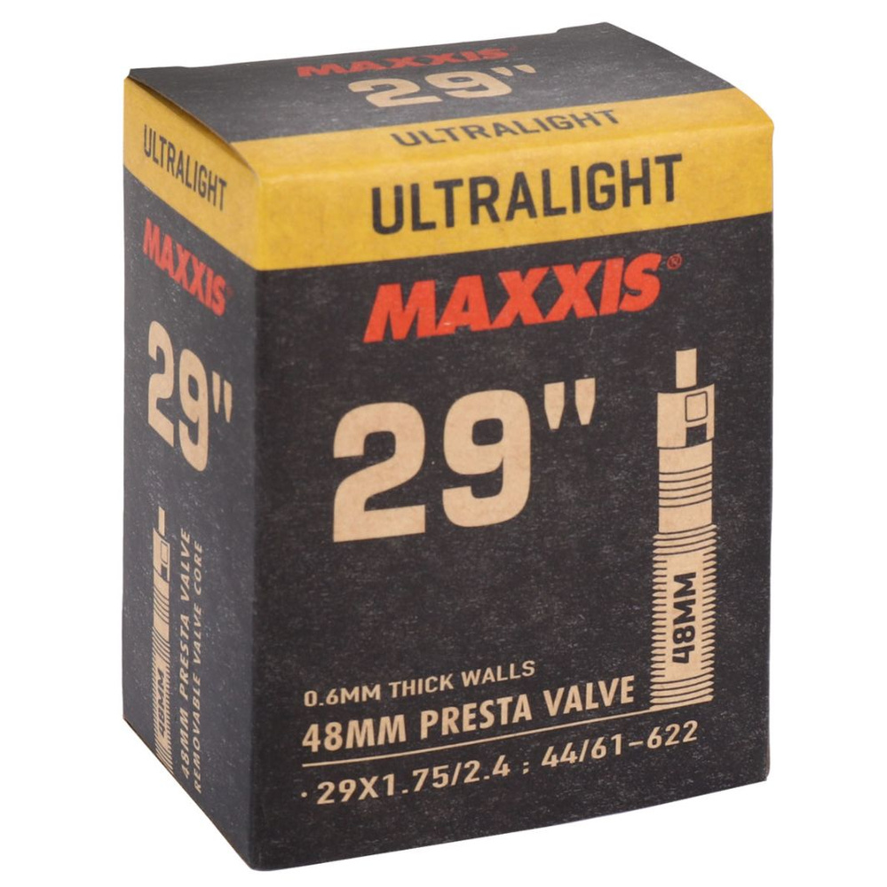 Камера 29x1.75/2.4 Maxxis Ultralight, толщина 0.6 мм, велониппель 48 мм #1