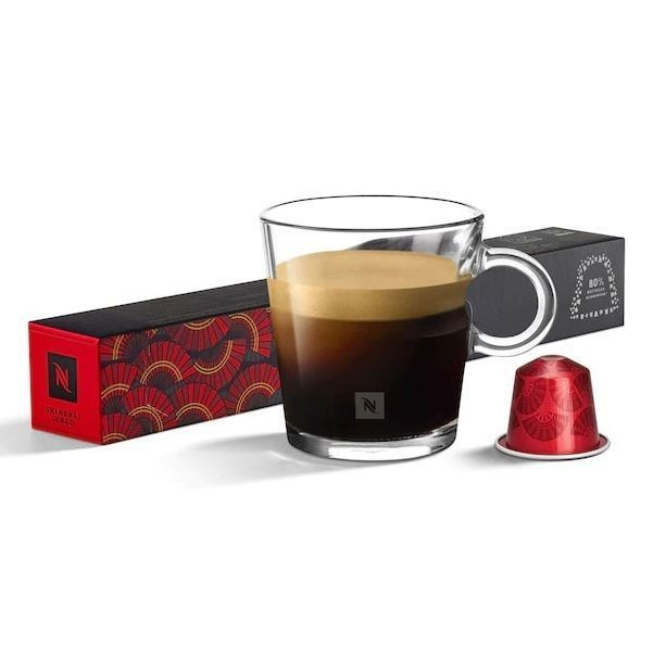 Кофе в капсулах Nespresso Shanghai Lungo - Фруктовый с нотами бергамота - 5 уп. по 5 уп. по 10 капсул. #1