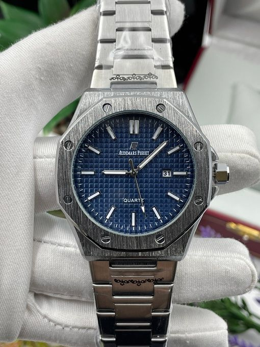 Мужские наручные часы в металлическом корпусе с сапфировым стеклом Audemars Piguet в подарочной коробке #1