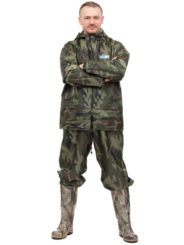 Костюм Hunter WPL КМФ влагозащитный / защитный костюм от дождя и ветра / костюм водонепроницаемый  #1