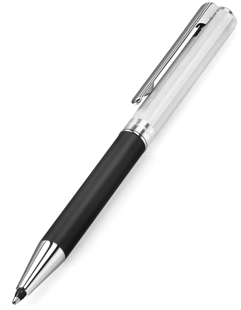 Шариковая ручка AURORA Magellano Matt Black Barrel Cap in Silver 925 Linear Patter (AU A42-S)  #1