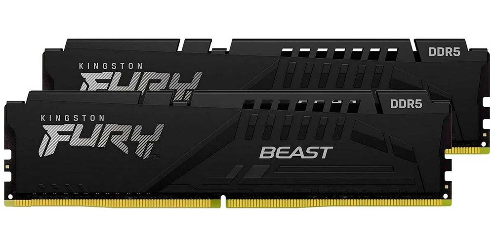 Kingston Оперативная память DDR5 32Gb (2x16Gb) 5200MHz FURY Beast Black (KF552C40BBK2-32) 2x16 ГБ (DDR5 #1