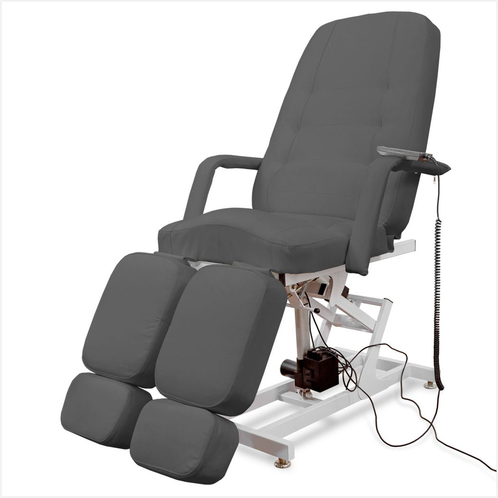 Кресло педикюрное электрическое "Элегант-3" серое, с анатомической обивкой, 3 мотора/кресло для педикюра, #1