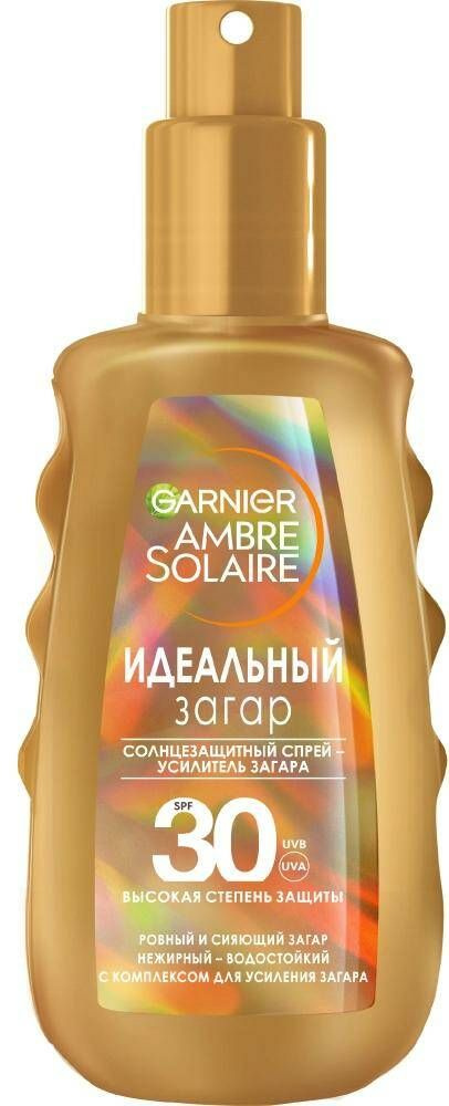 Garnier ambre solaire спрей усилитель загара солнцезащитный идеальный загар, spf30 150 мл  #1