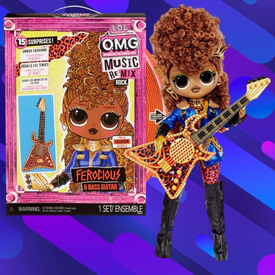 Кукла LOL Surprise! OMG Remix Rock - Ferocious and Bass Guitar кукла лол с бас-гитарой, 577591  #1