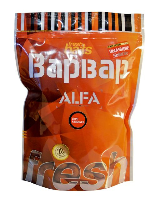 Бойлы пылящие FreshBaits ALFA Варвар (Икра Клубника) 22 мм, 750 г #1