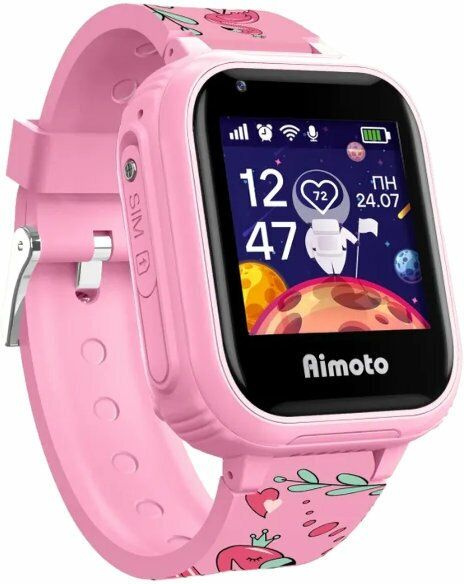 Кнопка жизни Умные часы для детей Aimoto Pro 4G, Flamingos #1
