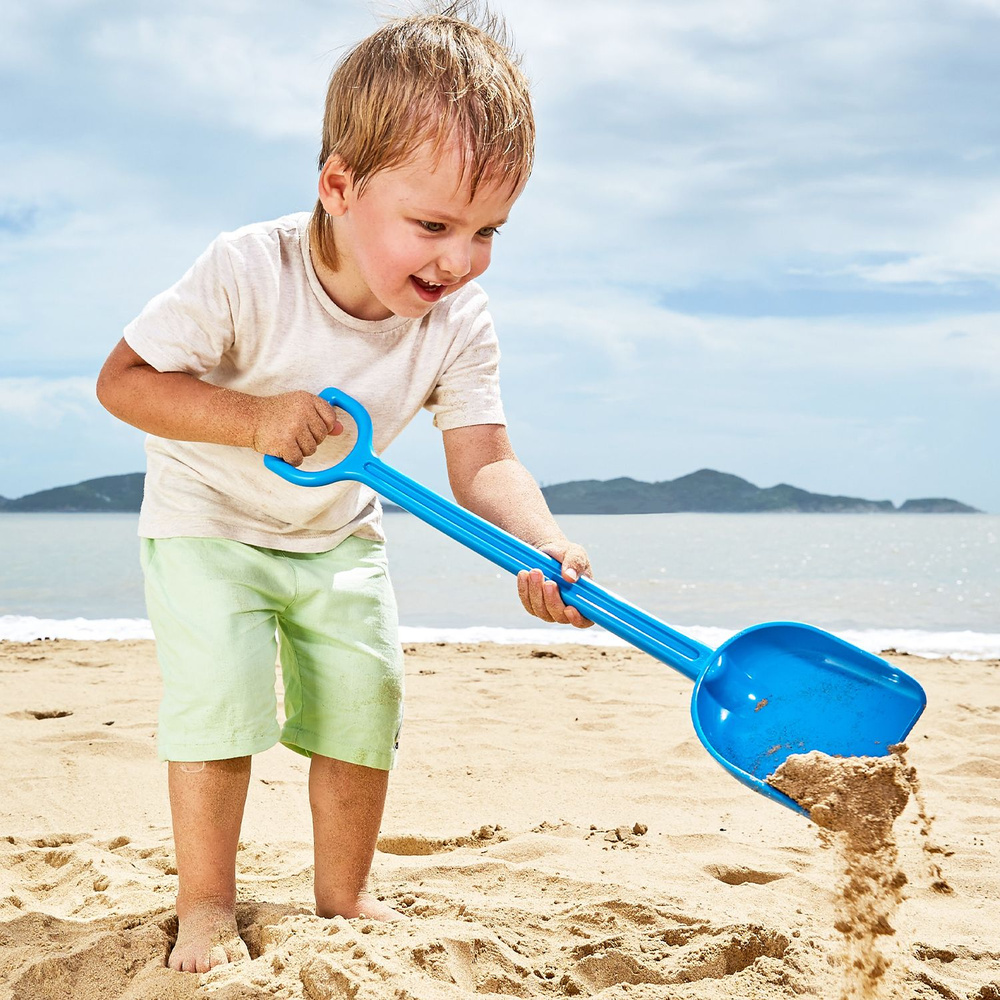 Игрушка для игры на пляже, детская лопата для песка, синяя, 55 см.  #1