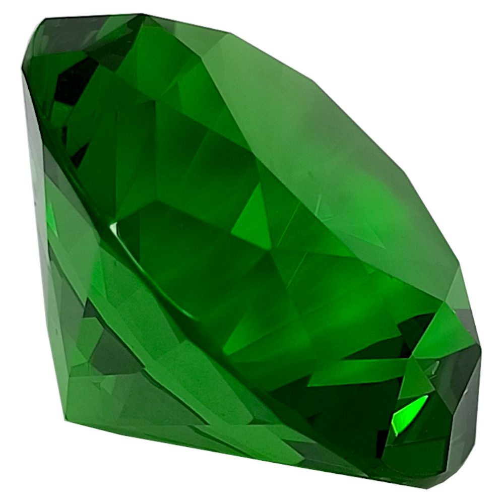 Зеленый хрустальный кристалл 3 см бриллиантовой огранки Изумруд  #1