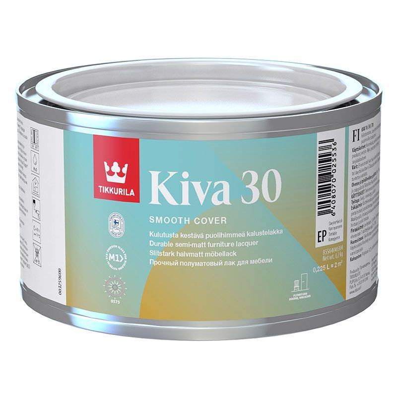 Tikkurila Kiva 30 / Тиккурила Кива лак для мебели полуматовый #1