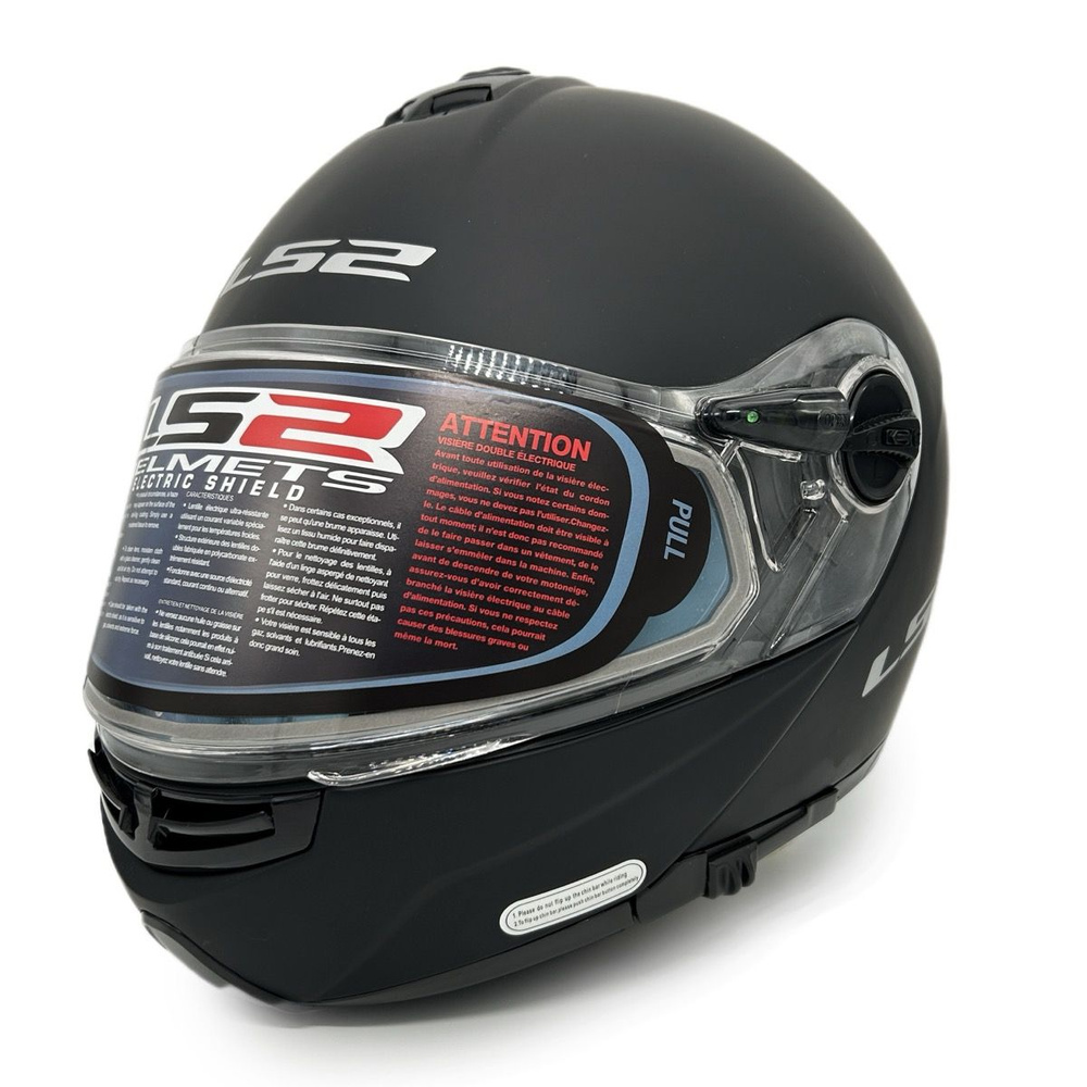 Шлем для снегохода LS2 FF325 STROBE ELECTRIC SNOW Matt Black (ЭП) #1