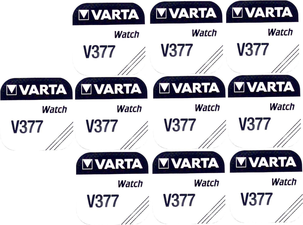 Varta Батарейка 376, 377 (SR66, SR626), Оксид-серебряный тип, 1,55 В, 10 шт  #1