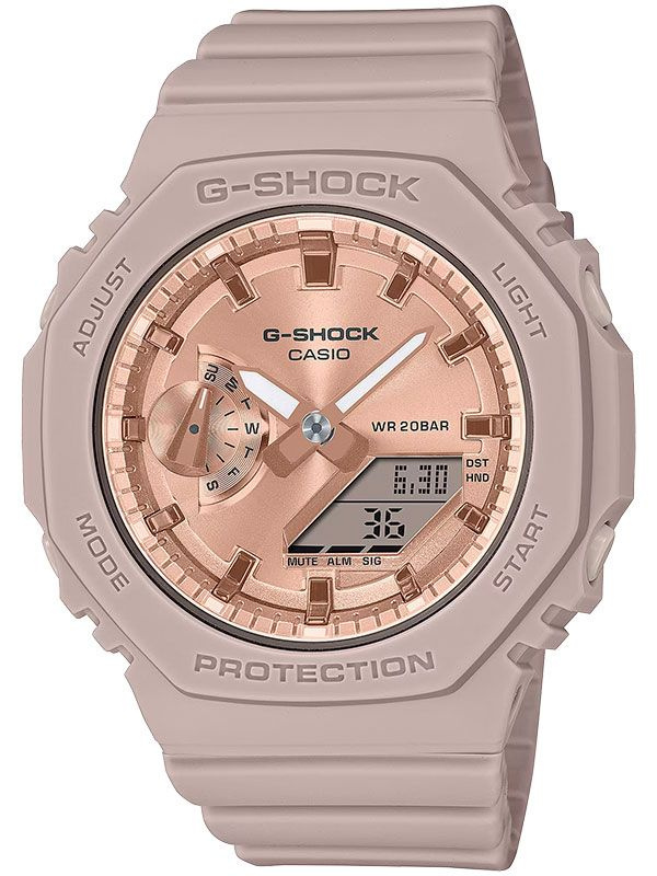 Противоударные женские наручные часы Casio G-Shock GMA-S2100MD-4A с подсветкой, будильником и секундомером #1