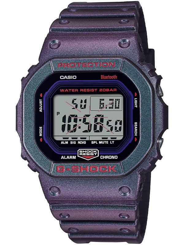 Противоударные мужские наручные часы Casio G-Shock DW-B5600AH-6 с Bluetooth (блютуз)  #1