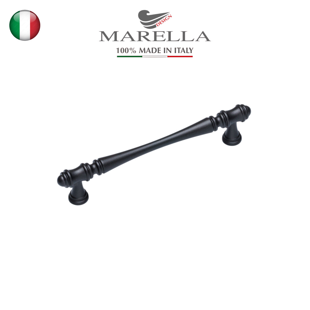 Ручка мебельная Рейлинг / Скоба Marella Columnae Италия Матовый графит 128 мм  #1