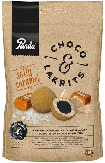 Шоколадные конфеты со вкусом Panda Choco & Lakrits Salty Caramel 120 гр #1