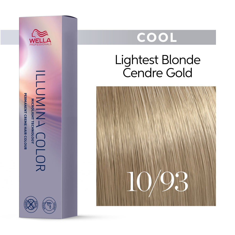 Wella Illumina Color 10/93 - Стойкая краска яркий блонд сандре золотистый 60 мл  #1