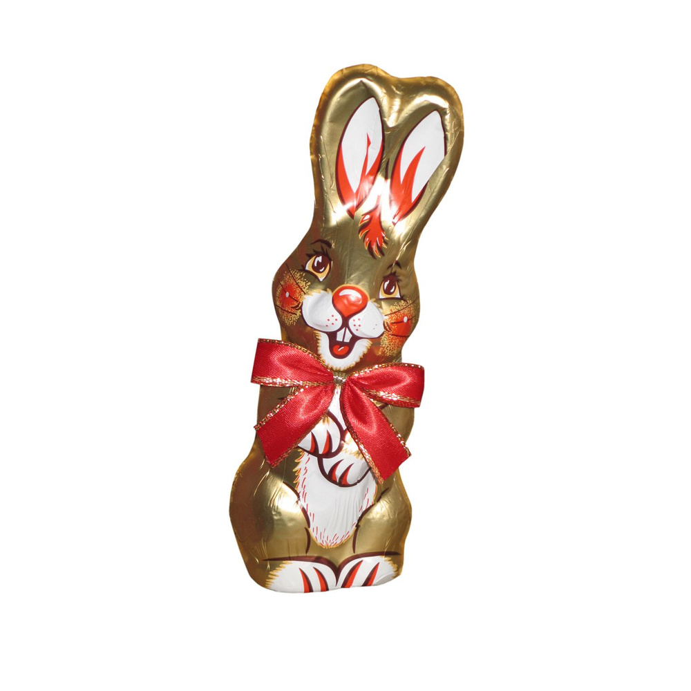 Золотой кролик Wawi из молочного шоколада с бантом, 80г #1