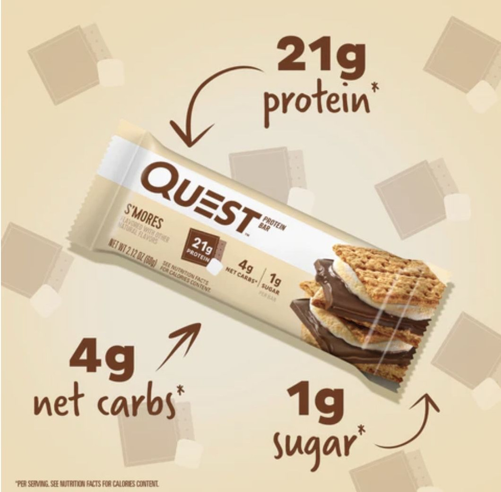 Протеиновый батончик Quest Protein Bar S mores 60 грамм. #1