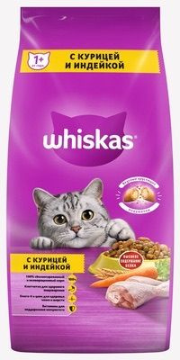 Whiskas Сухой корм для кошек Подушечки с паштетом Курица с индейкой 13,8 кг  #1