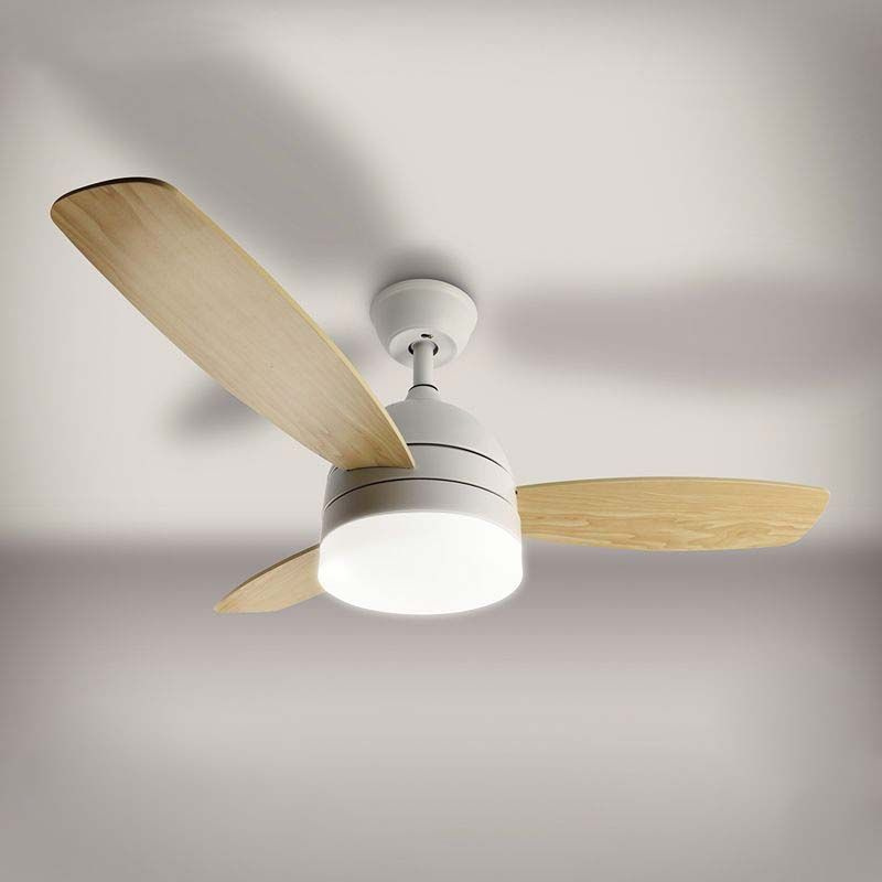 Управляемая светодиодная люстра с вентилятором FAN WOOD 48W+18W 1070*400 WHITE  #1