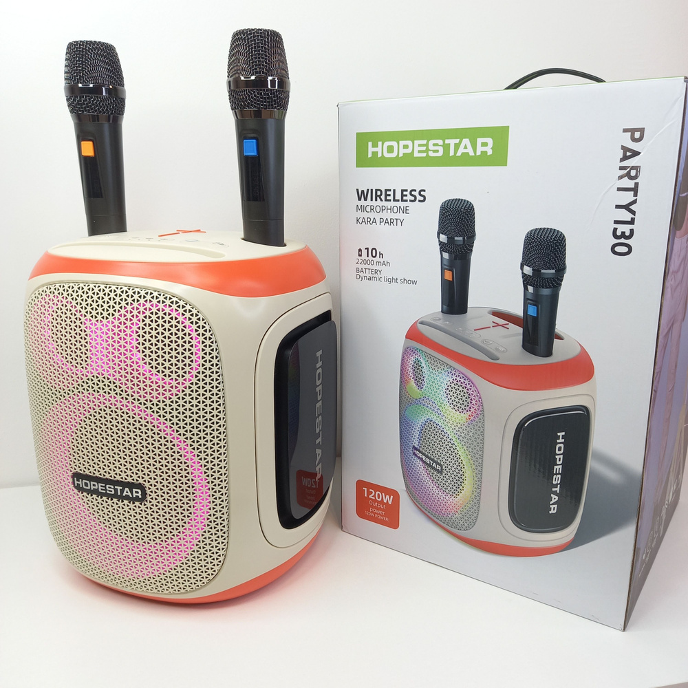 Портативная Bluetooth колонка HOPESTAR Party 130 c двумя микрофонами  #1