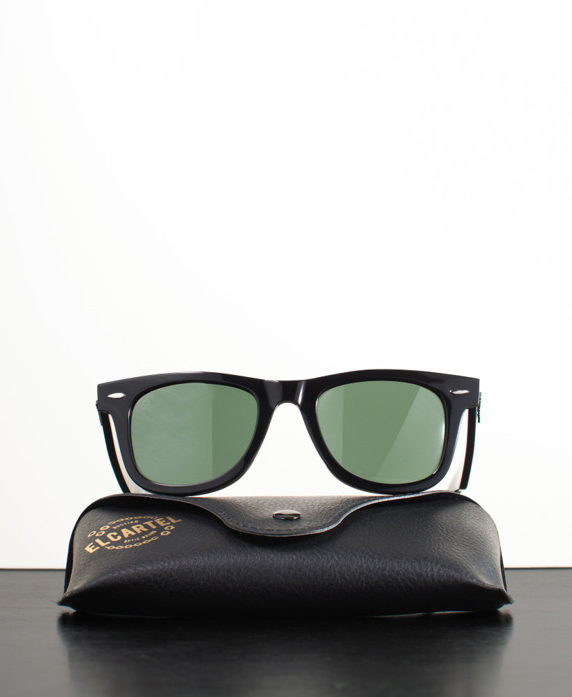 ELC Wayfarer glass green mirror/ Очки солнцезащитные женские,мужские/ очки солнце защитные мужские/очки #1