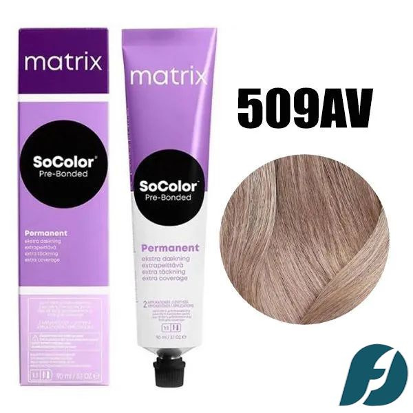 Matrix SOCOLOR Extra Coverage 509AV Крем-краска для зрелых волос Очень светлый блондин пепельно-перламутровый #1