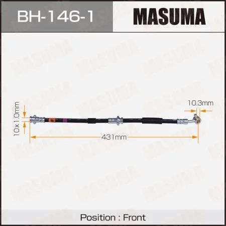 Шланг тормозной "Masuma" BH-146-1 N- front Bluebird U14, Primera P10, P11 RH 46210-2J007  #1