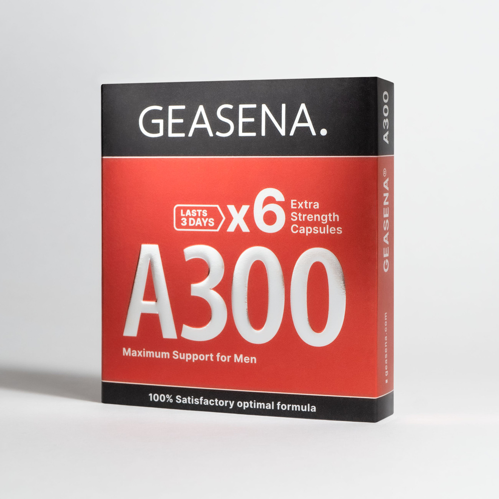 GEASENA А300 x 6 - для повышения потенции у мужчин. БАД при эректильной дисфункции. Повышение энергии, #1