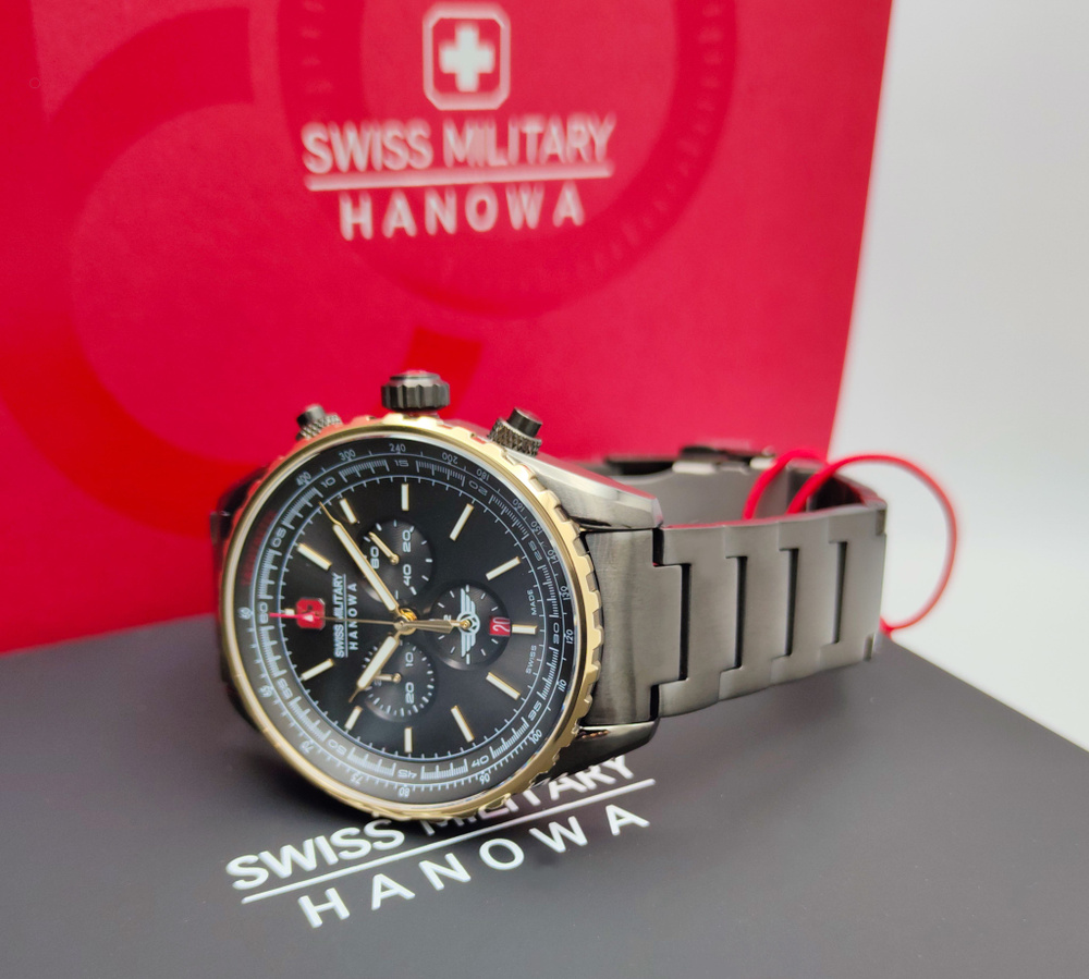 Часы мужские Swiss Military Hanowa Afterburn Chrono SMWGI0000341. Наручные кварцевые часы хронограф для #1