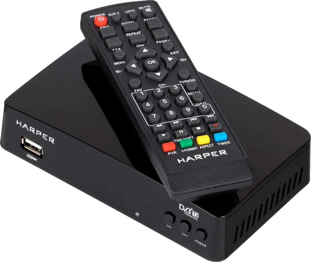 Ресивер DVB-T2 Harper HDT2-1511, черный #1