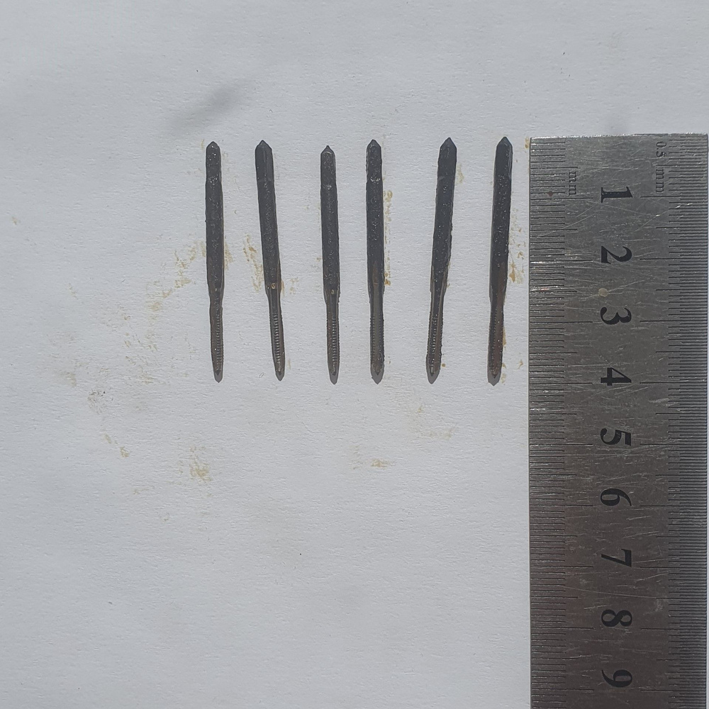 Метчик М 2,2*0,45. 6шт. 3 комплекта СССР. Комплект (черновой и чистовой метчик)  #1