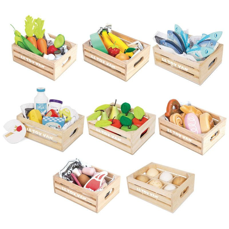 Набор игрушечных продуктов Le Toy Van Market Crate Assortment Bundle (8 шт)  #1