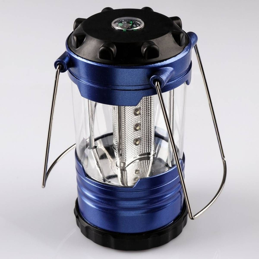 Кемпинговый фонарь Мастер К, от батареек, цвет синий, 3 АА, 1 режим, 15х8х8 см, 1 шт  #1