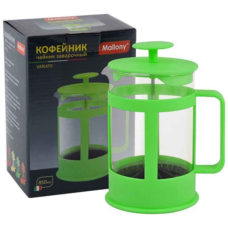 Френч-пресс 850мл, стекло/пластик, цвета микс Variato-850ML Mallony 950078 (арт. 476970)  #1