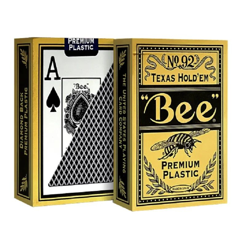 Карты игральные BEE Texas Hold'em Gold blue #1