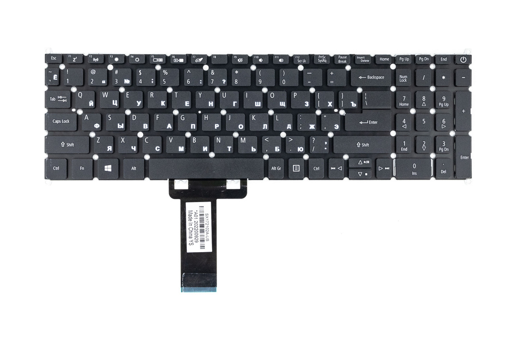 Клавиатура для Acer A715-74G A715-75G, p/n: 94704E3BK201, ACM16P53UA, NKI15130TD, 1 шт  #1