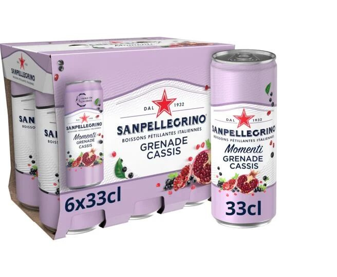 Sanpellegrino газированный напиток со вкусом граната и черной смородины, 6 шт. x 330 мл.  #1