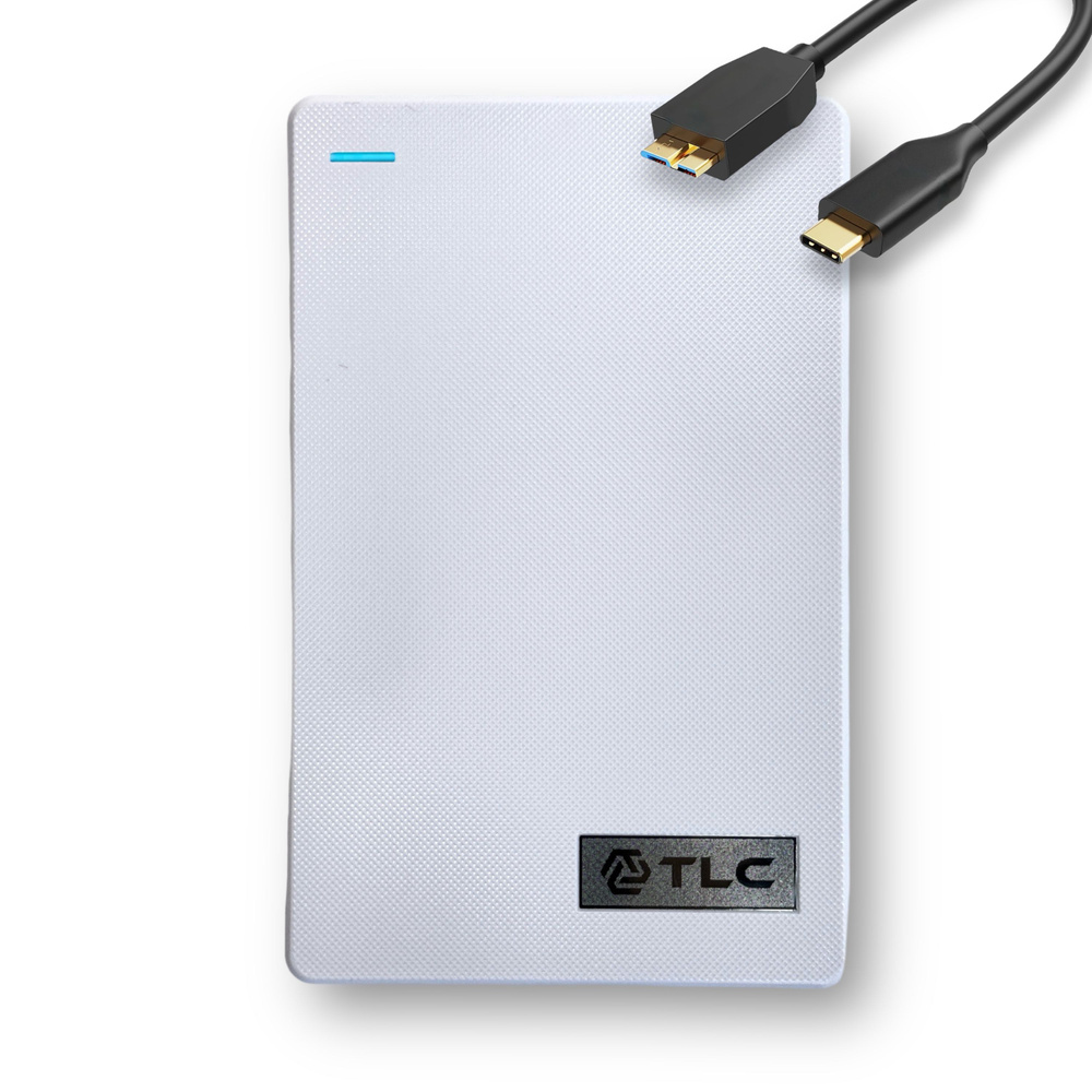 TLC Tech Link Company 500 ГБ Внешний жесткий диск (Slim Portable Накопитель HDD 2,5" USB 3.0), белый #1