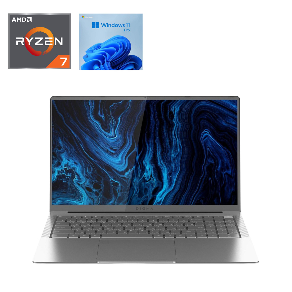 DN16R7 Игровой ноутбук 16.1", AMD Ryzen 7 3700U, RAM 16 ГБ, SSD, AMD Radeon RX Vega 10, Windows Pro, #1