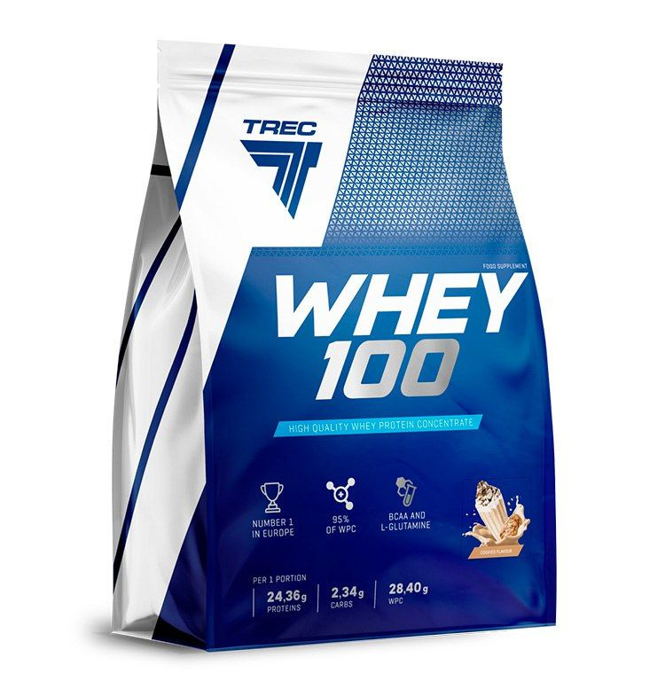 Протеин Trec Nutrition Whey 100 Сывороточный протеин 2,275 кг Печенье (COOKIES)  #1